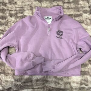 Hollister Lavender Half-Zip Pullover sweatshirt 🌞💜